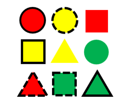 円や四角・三角の図形イメージ